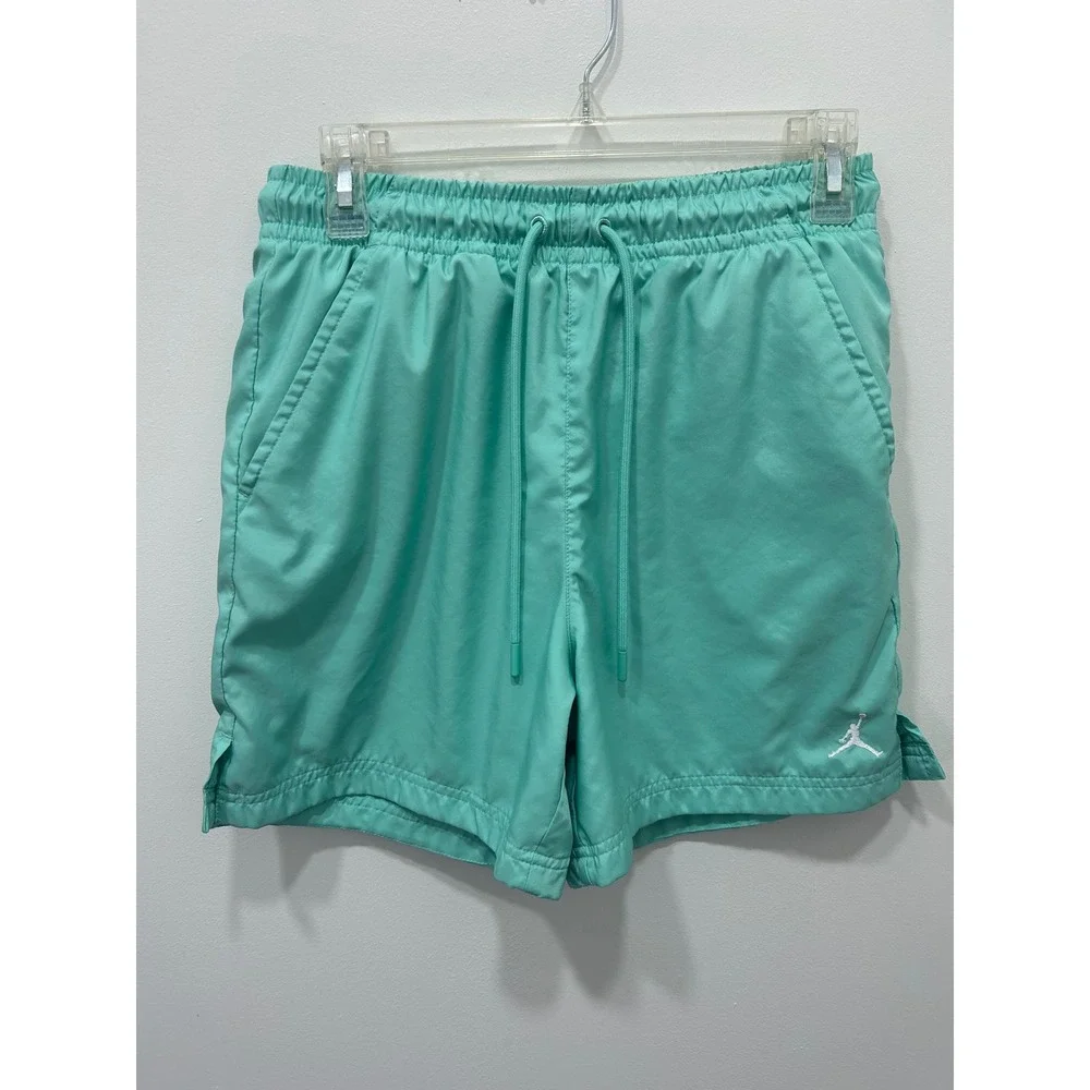 Air Jordan Swim Trunks Mens Small Green Bathing Suit Liner Drawstring Jumpman